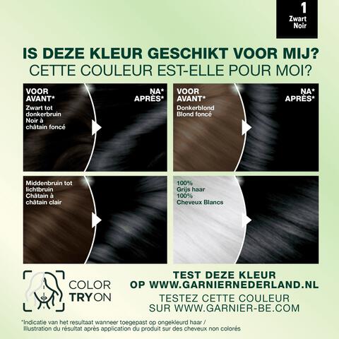 Garnier Nutrisse Crème Permanente Haarverf 1 Zwart