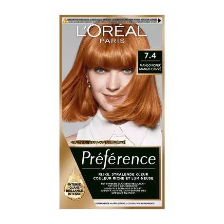 L'Oréal Paris Préférence Permanente Haarkleuring 7.4 Mango