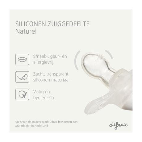 Difrax Fopspeen Natural 0-6 M Glow In The Dark 