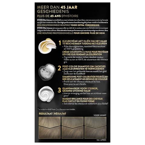 Syoss Oleo Intense Permanente Haarkleuring 6-10 Donkerblond/Blond Foncé