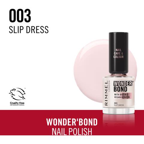 Rimmel London Wonder'Bond Care+Color Nagellak - Roze - 003 Slip Dress