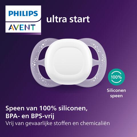 Philips Avent Fopspeen Ultra Start 0-2 M Double Pack Day 2 pack - mixed - SCF075/15