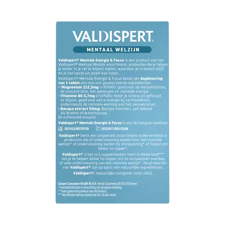 Valdispert Mentale Energie & Focus 30 Stuks