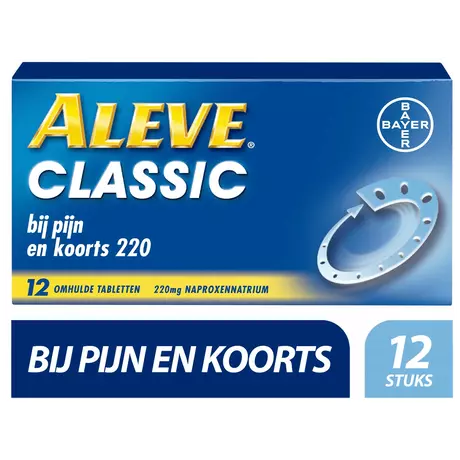 Aleve Classic Bij Hoofdpijn Griep Verkoudheid en Koorts Tabletten 12 stuks