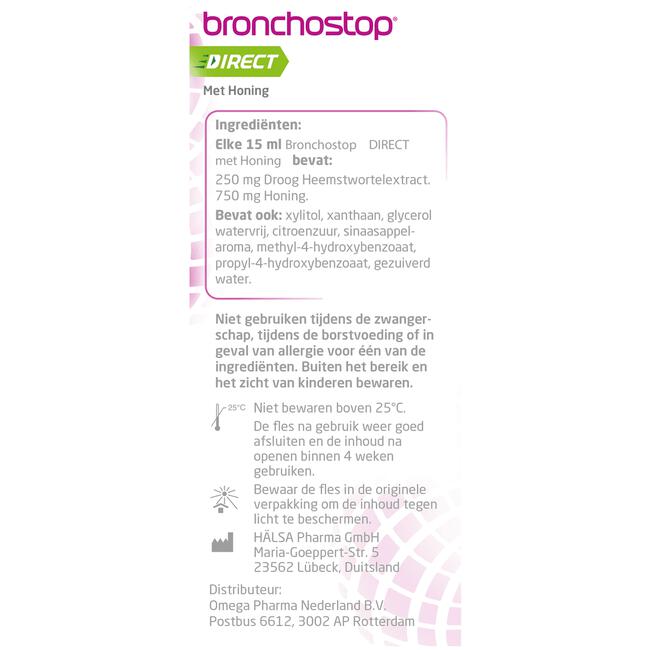 Bronchostop Direct Hoestdrank met Honing 120 ML