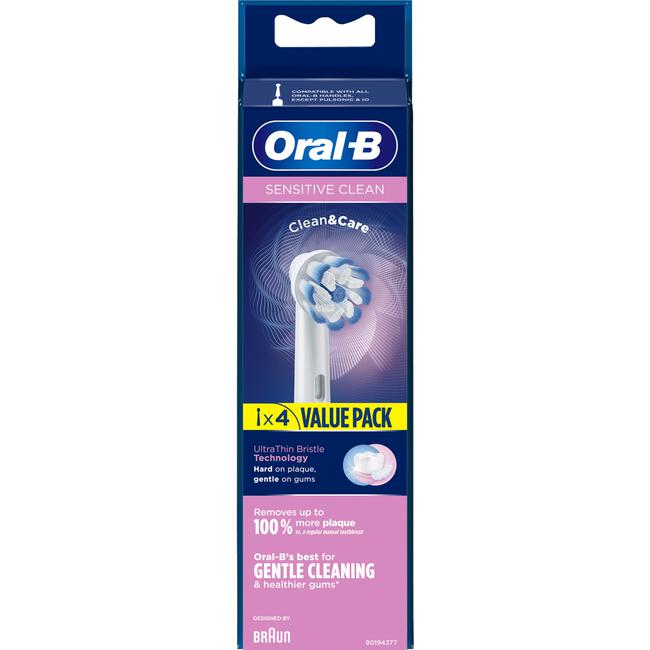 Rusteloos Doe voorzichtig noodsituatie Oral-B Sensitive Clean Opzetborstels Wit 4 Stuks 4 EA | Etos