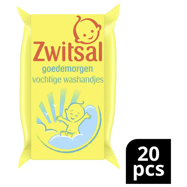 Zwitsal Goedemorgen Vochtige Snoetenpoetsers Washandjes 20 Stuks