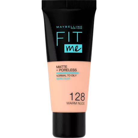 Maybelline New York Fit Me Matte + Poreless Foundation 128 Warm Nude 30 ML