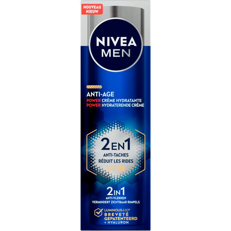 NIVEA MEN Anti-Age Power 2-in-1 Hydraterende Gezichtscrème SPF 30 50 ML