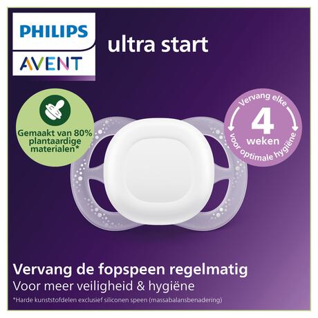 Philips Avent Fopspeen Ultra Start 0-2 M Double Pack Day 2 pack - mixed - SCF075/15
