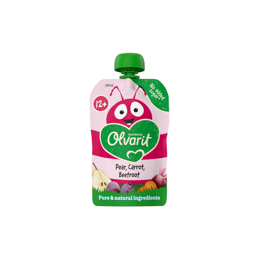 Olvarit Knijpfruit Peer Wortel Rode Biet 12+ Maanden 100 gram