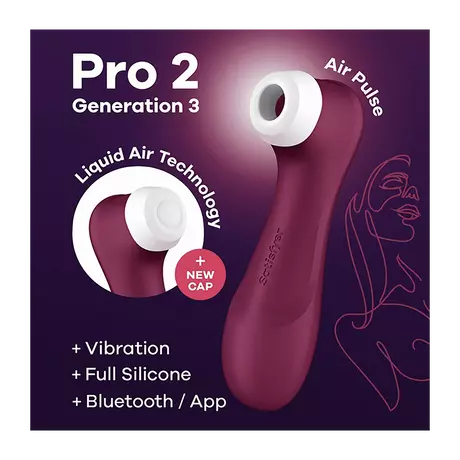 Satisfyer Pro 2 Generation 3 Liquid Air, Vibration & Bluetooth
