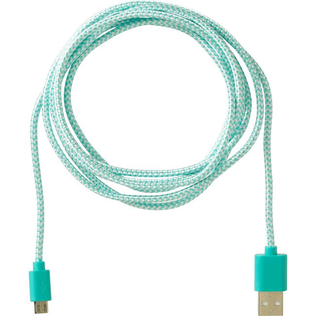 Sundaze Micro USB Charging Cable Braided Blue 2 M