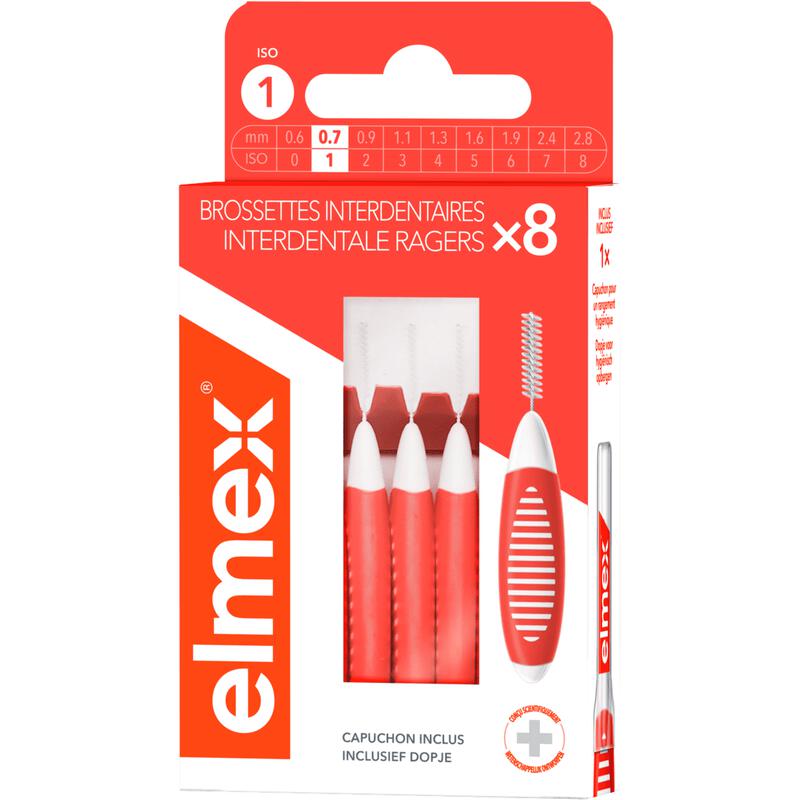 Elmex® Interdentale Ragers Maat 1 0,7 mm 8 stuks