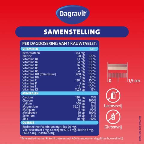 Dagravit Totaal 30 Weerstand & Energie 50 kauwtabletten
