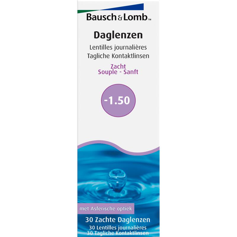 Bausch + Lomb Daglenzen -1,50 30 stuks