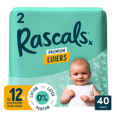 Rascals Premium Luiers Maat 2 4-8 KG 40 stuks