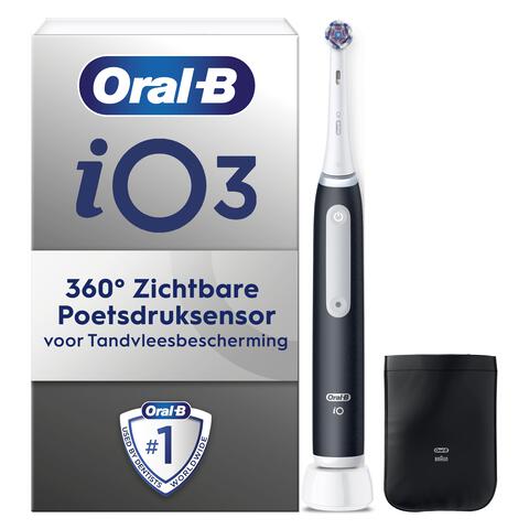 Oral-B iO3 Clean & Whiten Zwarte Elektrische Tandenborstel