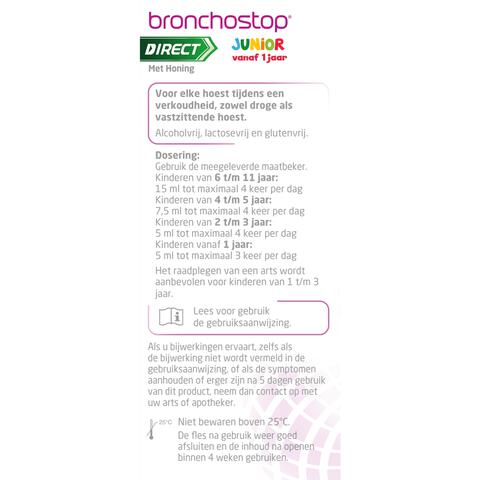 Bronchostop Direct Junior Hoestdrank met Honing 120 ML