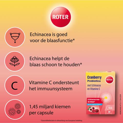 Roter Cranberry + Probiotica 30 Stuks
