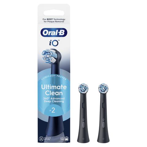 Oral-B iO Ultimate Clean Opzetborstels Zwart 2 Stuks