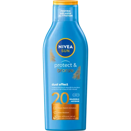 NIVEA SUN Zonnebrand Protect & Bronze Zonnemelk SPF 20 200 ML