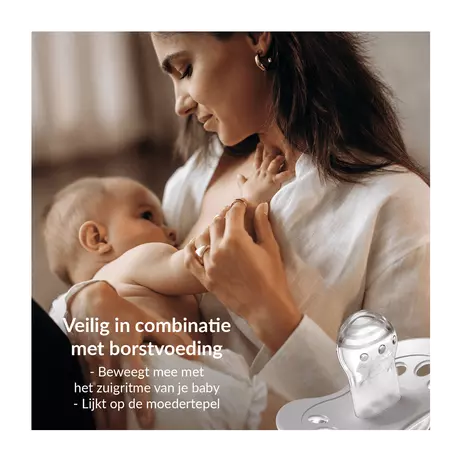 Difrax LOVI Dynamic Fopspeen 18M+ Night & Day Girl 2 stuks