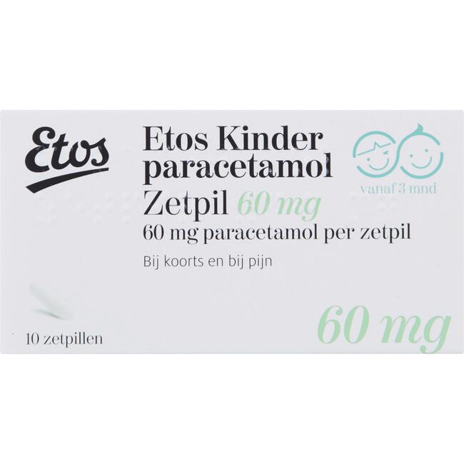 Etos Kinderparacetamol 60 mg Zetpil