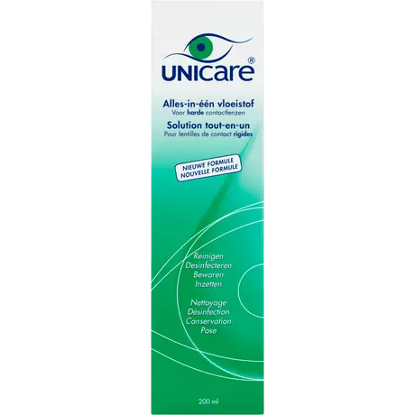 Unicare Alles-in-een Lenzenvloeistof Harde Lenzen 200 ML