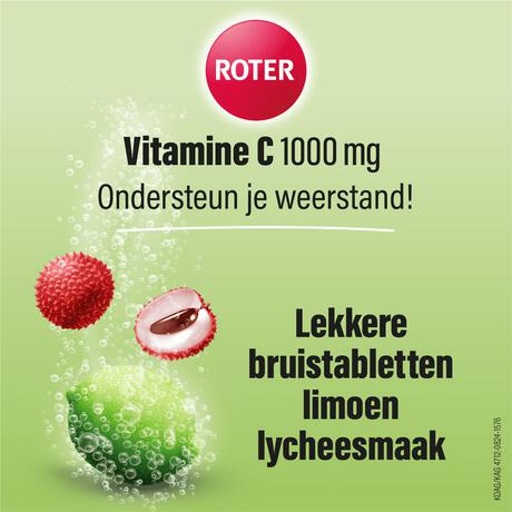 Roter Vitamine C 1000mg Bruistabletten Lime/Lychee 15 stuks