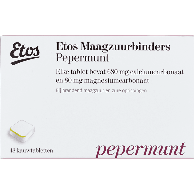 Etos Maagzuurbinders Kauwtabletten Pepermunt