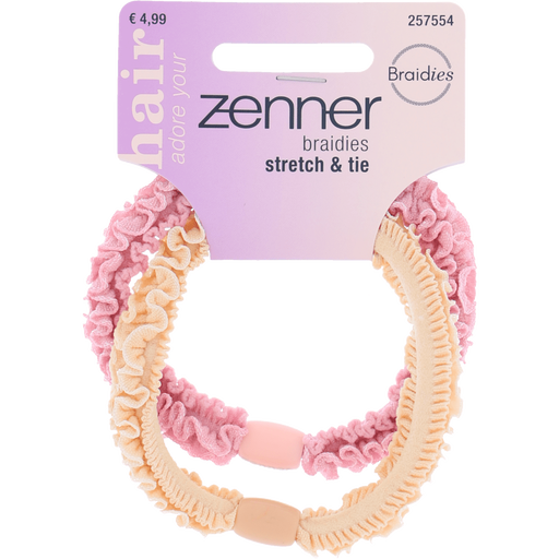 Zenner Haarelastiek Braidie Rouche/Peach 2x