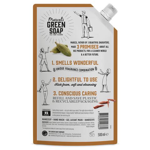 Marcel's Green Soap Handzeep Sandelhout & Kardemon Refill 500ML