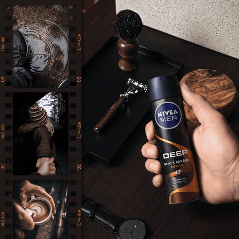 NIVEA MEN Deep Black Carbon Espresso Deodorant Spray 150 ML