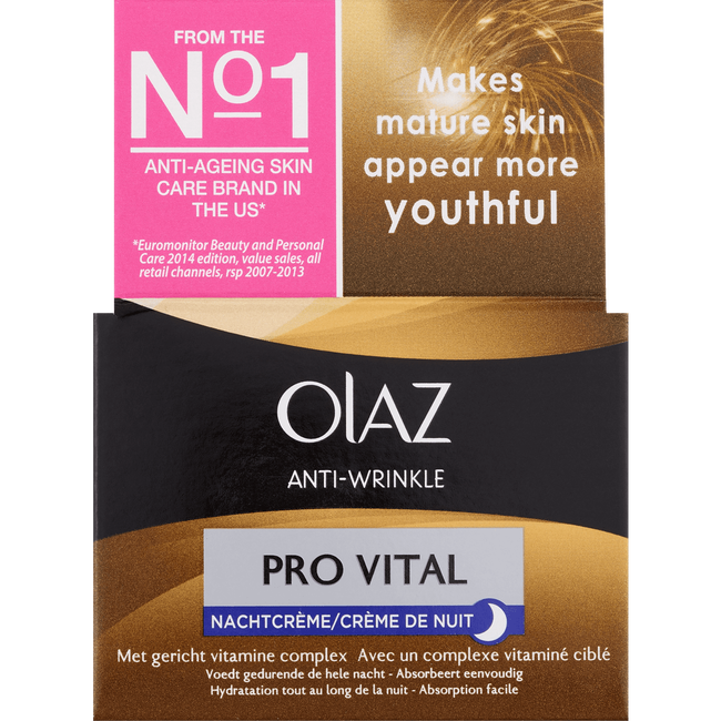 Olaz Anti-wrinkle Pro Vital Hydraterende Nachtcrème