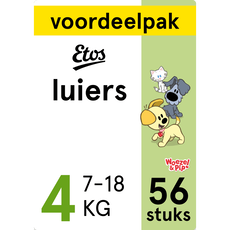 Etos Woezel & Pip Luiers Maxi Voordeelpak Maat 4 7-18 kg  56 stuks