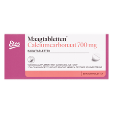 Etos Maagtabletten Calciumcarbonaat 700 mg 60 stuks