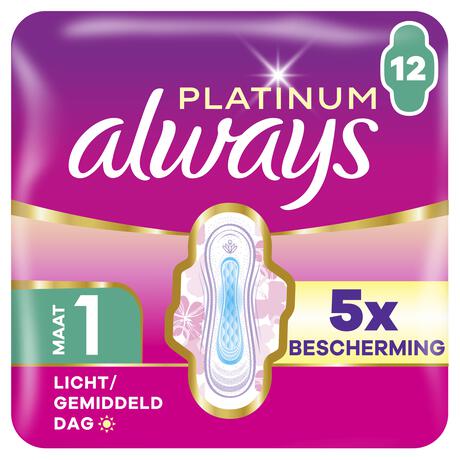 Always Maandverband Platinum Normal Single Pack 12 stuks