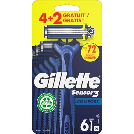 Gillette Sensor3 Comfort Wegwerpmesjes 4+2 stuks