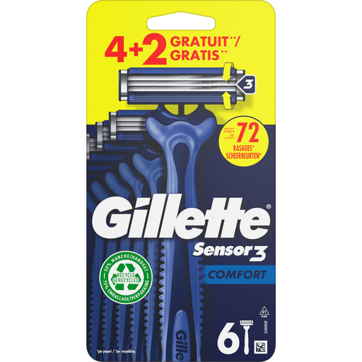 Gillette Sensor3 Comfort Wegwerpmesjes 6 stuks