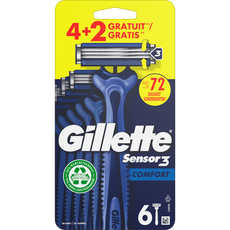 Gillette Sensor3 Comfort Wegwerpmesjes 4+2 stuks