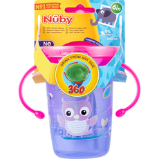 Nûby 360 Graden Wondercup met Handvaten Paars 6+ m 240 ML