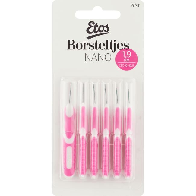 Etos Borsteltjes Nano 1,9 MM 6 stuks