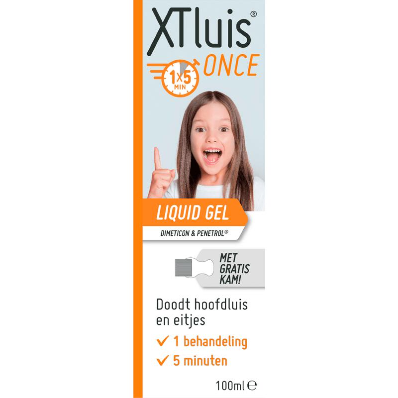 XTluis Once Liquid Gel Dood Hoofdluis en Eitjes Inclusief Luizenkam 100 ML