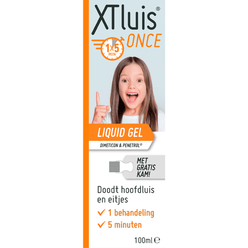XTluis Once Liquid Gel Dood Hoofdluis en Eitjes Inclusief Luizenkam 100 ML