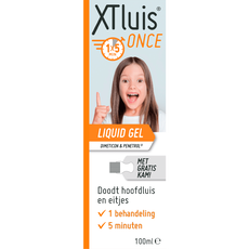XTluis Once Liquid Gel 100 ML Dood Hoofdluis en Eitjes Inclusief Luizenkam