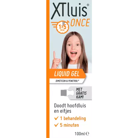 XTluis Once Liquid Gel Dood Hoofdluis en Eitjes Inclusief Luizenkam 100 ML