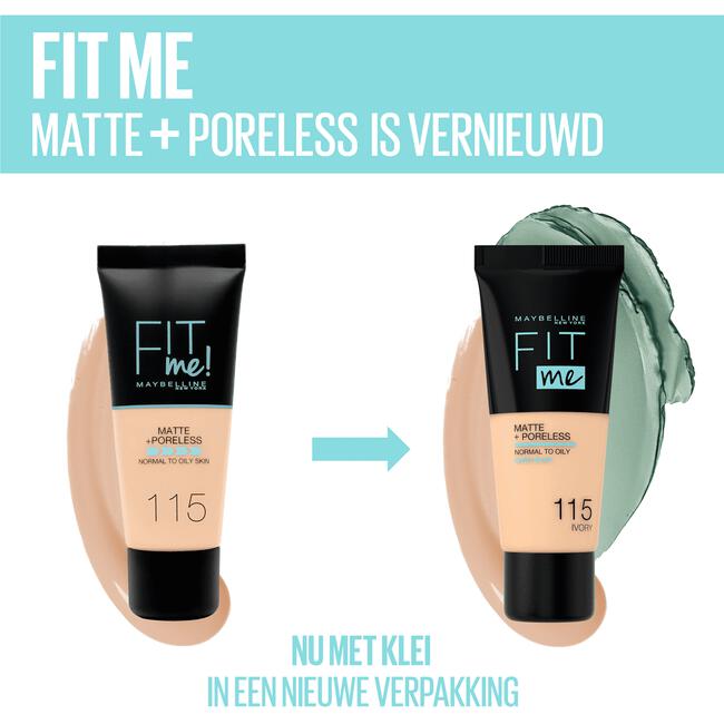 Maybelline New York Fit Me Matte + Poreless Foundation 100 Warm Ivory 30 ML