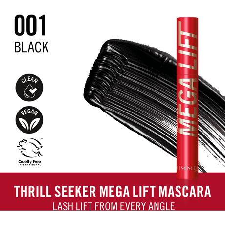 Rimmel London Thrill Seeker Mega Lift Mascara - Zwart - 001 Black