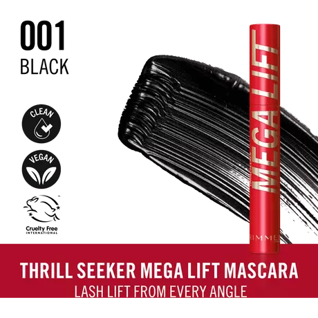 Rimmel London Thrill Seeker Mega Lift Mascara Zwart 001 Black